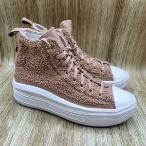 Converse All Star Move Hi Platform Women's Size 9 Sneakers‎ Brown Sherpa Shoes